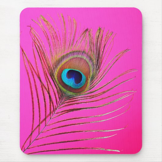 Peacock Feather Mousepad Muismat (Voorkant)