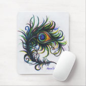 Peacock Feather Mousepad Muismat (Met muis)