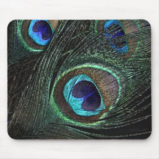 Peacock Feather Mousepad Muismat (Voorkant)