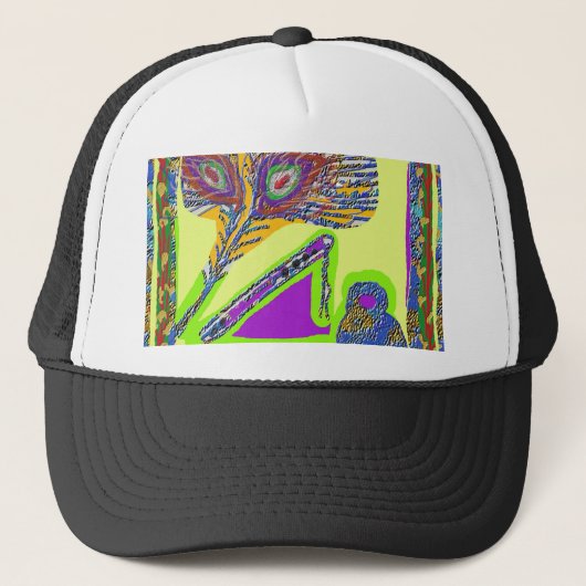 Peacock Feather n Flute of Krishna Trucker Pet (Voorkant)