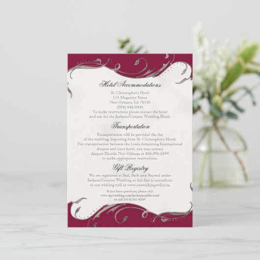 Peacock Feather n Swirls - Reception, Map, Hotel Informatiekaartje (Staand voorkant)