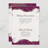Peacock Feather n Swirls - Reception, Map, Hotel Kaart (Voorkant / Achterkant)