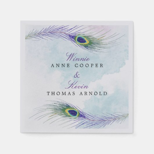 Peacock Feather Napkins Servet (Voorkant)
