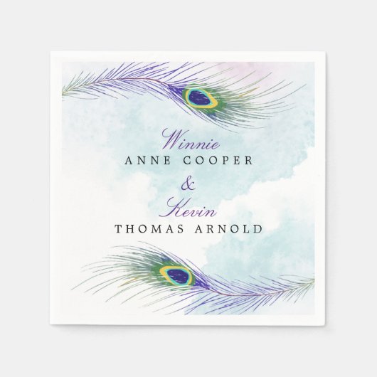 Peacock Feather Napkins Servet (Voorkant)
