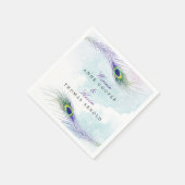 Peacock Feather Napkins Servet (Hoek)