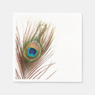 Peacock Feather Napkins Servetten