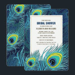 Peacock Feather Navy Blue Gold Vrijgezellenfeest Kaart<br><div class="desc">Elegante Peacock Feather met gouden folie verfraaiingen Navy Blue gepersonaliseerde bruidsdoucheuitnodiging. Pas de naam,  datum,  tekst en alle details van uw uitnodiging aan. Matching Wedding Invitation Kaarten,  Save the Date Cards,  Thank You Cards,  Huwelijkscadeaus en gunsten beschikbaar in de Exotic Design Categorie van onze winkel.</div>