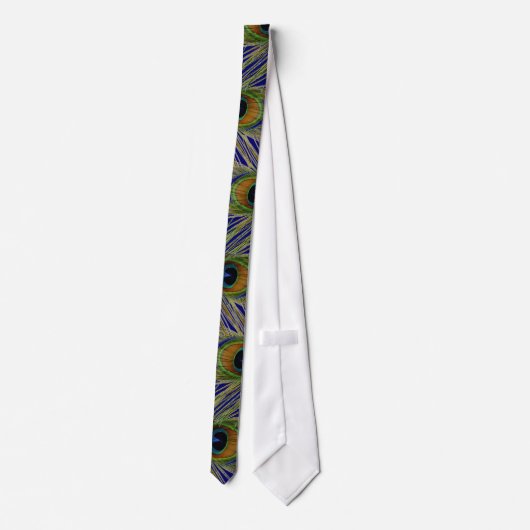 Peacock Feather Necktie Stropdas (Achterkant)