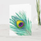 Peacock Feather note cards Kaart (Voorkant)
