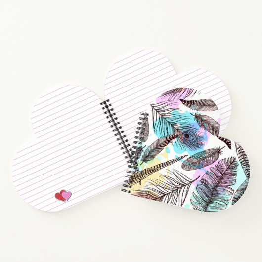 Peacock Feather Notitieboek (Binnen)
