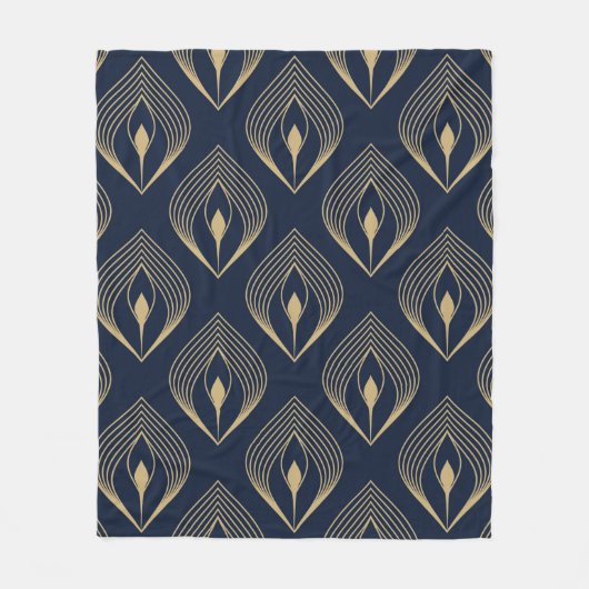 Peacock feather ombre pattern ditzy floral motif. fleece deken (Voorkant)