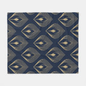 Peacock feather ombre pattern ditzy floral motif. fleece deken (Voorkant (Horizontaal))
