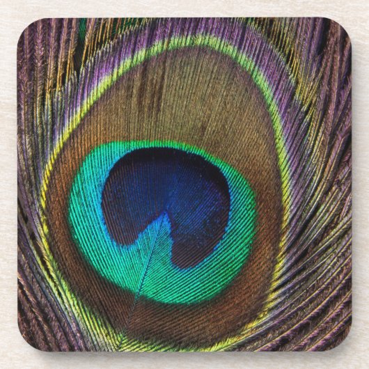 Peacock Feather Onderzetter (Voorkant)