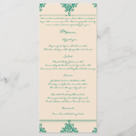 Peacock Feather op Blauwgroen Marokkaanse Tegel We Menu