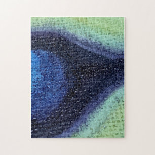 Peacock Feather op Canvas Legpuzzel