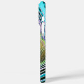 Peacock Feather op Turquoise Case-Mate iPhone Case (Achterkant / Links)