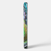 Peacock Feather op Turquoise Case-Mate iPhone Case (Achterkant / Links)