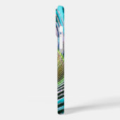 Peacock Feather op Turquoise Case-Mate iPhone Case (Achterkant / Links)