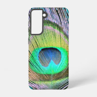Peacock Feather op Turquoise