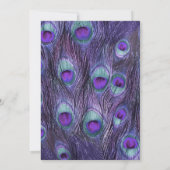 Peacock Feather Paarse Drama - Vrijgezellenfeest Kaart (Achterkant)