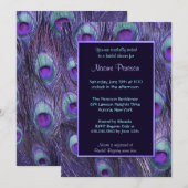 Peacock Feather Paarse Drama - Vrijgezellenfeest Kaart (Voorkant / Achterkant)