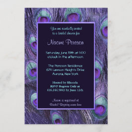 Peacock Feather Paarse Drama - Vrijgezellenfeest Kaart