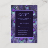 Peacock Feather Paarse - RSVP Informatiekaartje (Achterkant)