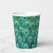 Peacock Feather Paper Cups Papieren Bekers (Links)