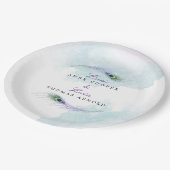 Peacock Feather Papieren Bordje (Gekanteld)