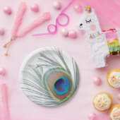 Peacock Feather Papieren Bordje (Feest)