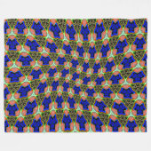 Peacock Feather patronen Fleece Deken (Voorkant (Horizontaal))