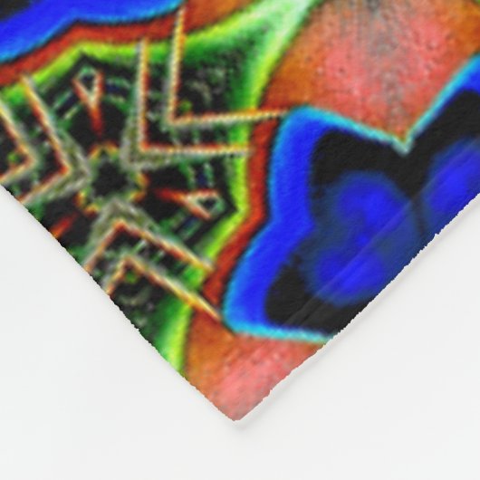 Peacock Feather patronen Fleece Deken (Hoek)