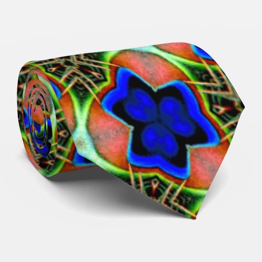 Peacock Feather patronen Stropdas (Opgerold)