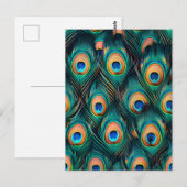 Peacock Feather Pattern Briefkaart (Voorkant / Achterkant)
