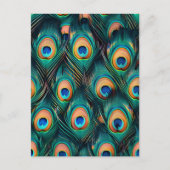Peacock Feather Pattern Briefkaart (Voorkant)