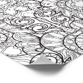 Peacock Feather Pattern Doodle 2 Poster (Hoek)