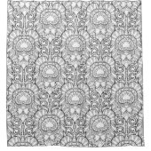 Peacock Feather Pattern Doodle Douchegordijn (Voorkant)