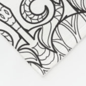 Peacock Feather Pattern Doodle Fleece Deken (Hoek)