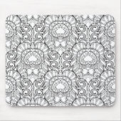 Peacock Feather Pattern Doodle Muismat (Voorkant)