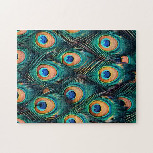 Peacock Feather Pattern Legpuzzel (Horizontaal)