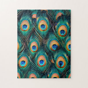 Peacock Feather Pattern Legpuzzel