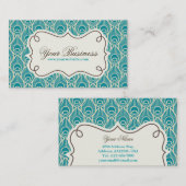 Peacock Feather Pattern Visitekaartje (Voorkant / Achterkant)