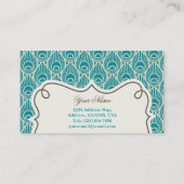 Peacock Feather Pattern Visitekaartje (Achterkant)