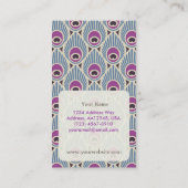 Peacock Feather Pattern Visitekaartje (Achterkant)