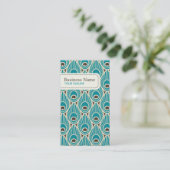 Peacock Feather Pattern Visitekaartje (Staand voorkant)