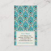 Peacock Feather Pattern Visitekaartje (Achterkant)
