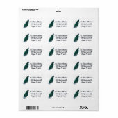 Peacock Feather Peacocks Return Address Labels (Full Sheet)