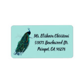 Peacock Feather Peacocks Return Address Labels (Voorkant)
