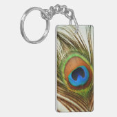Peacock Feather Photo Sleutelhanger (Voorkant Links)