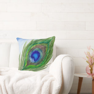 Peacock Feather Pillow Kussen
